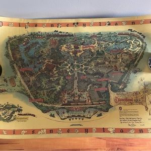 Vintage Disneyland map poster (reprint)